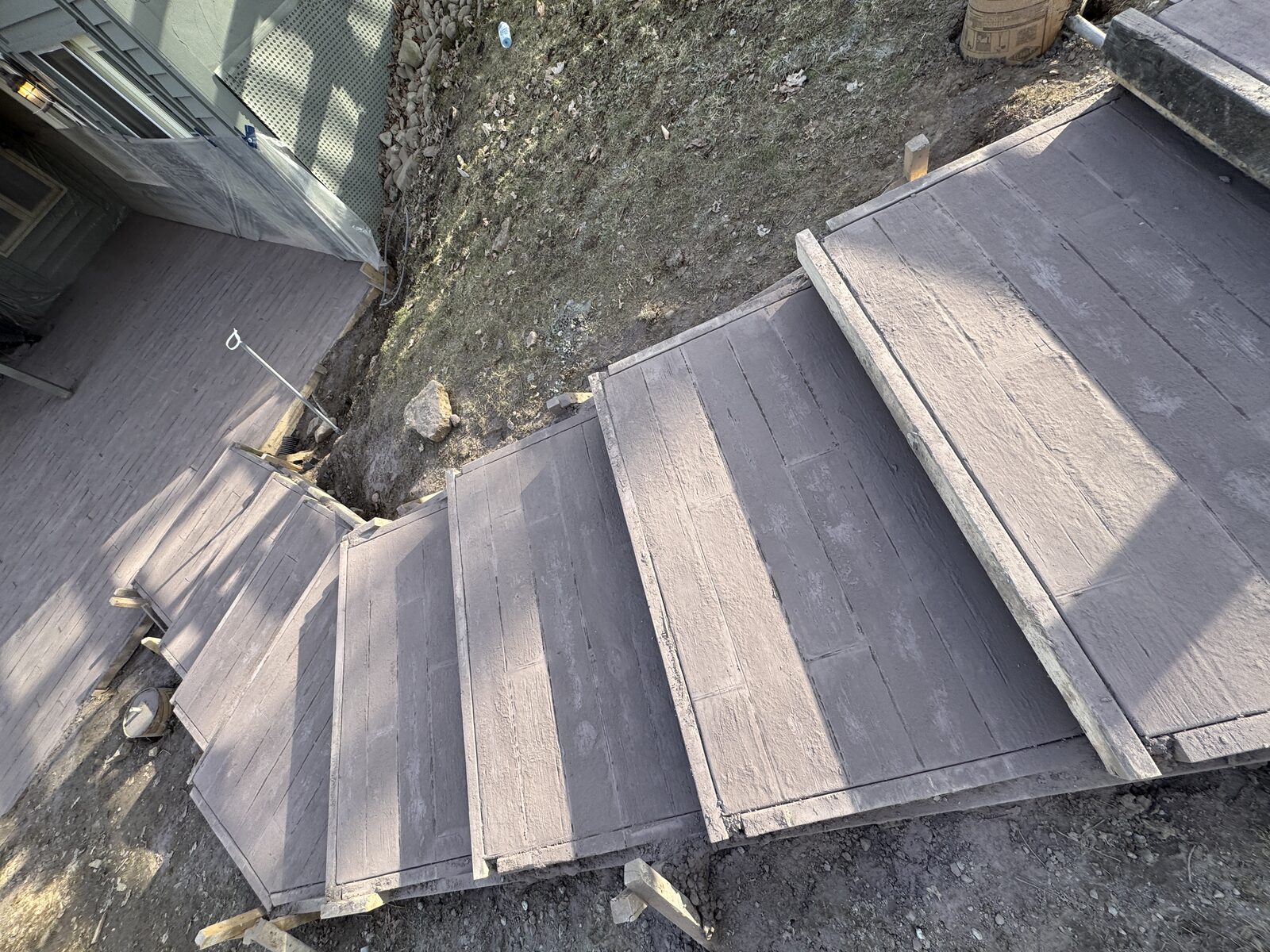 Wood-plank concrete deck